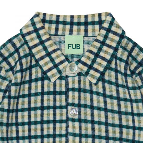 Printed Shirt, Buttermilk/Teal - Fub Kids