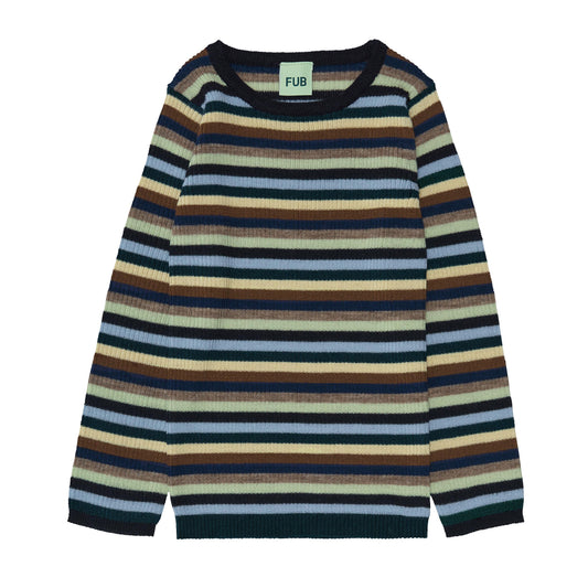 Rib Blouse, multi stripe- Fub