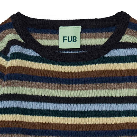 Rib Blouse, multi stripe- Fub