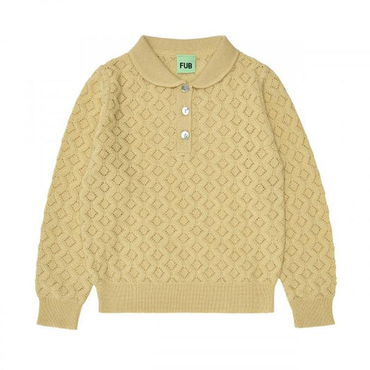 Pointelle Polo ,Buttermilk - Fub