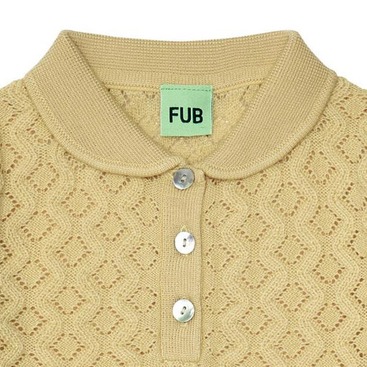 Pointelle Polo ,Buttermilk - Fub