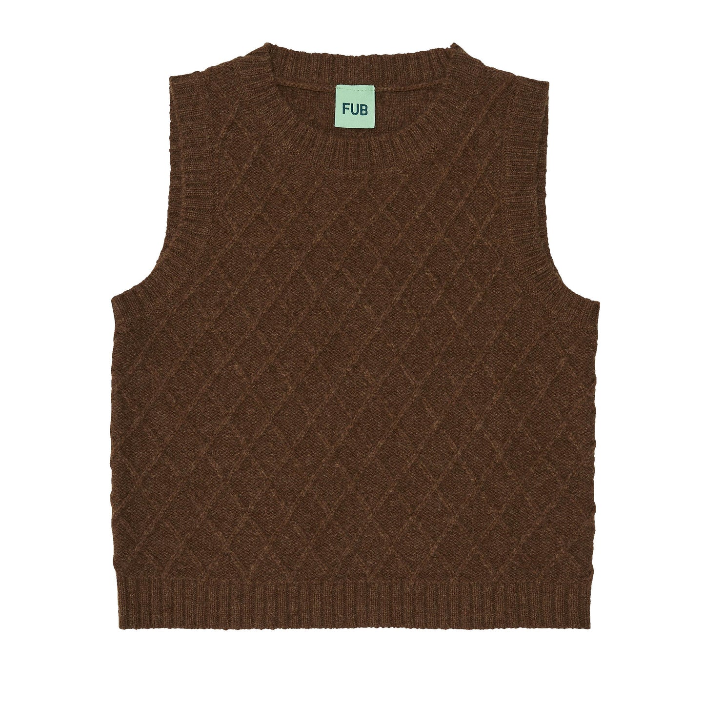 Lambswool Vest ,Amber - Fub