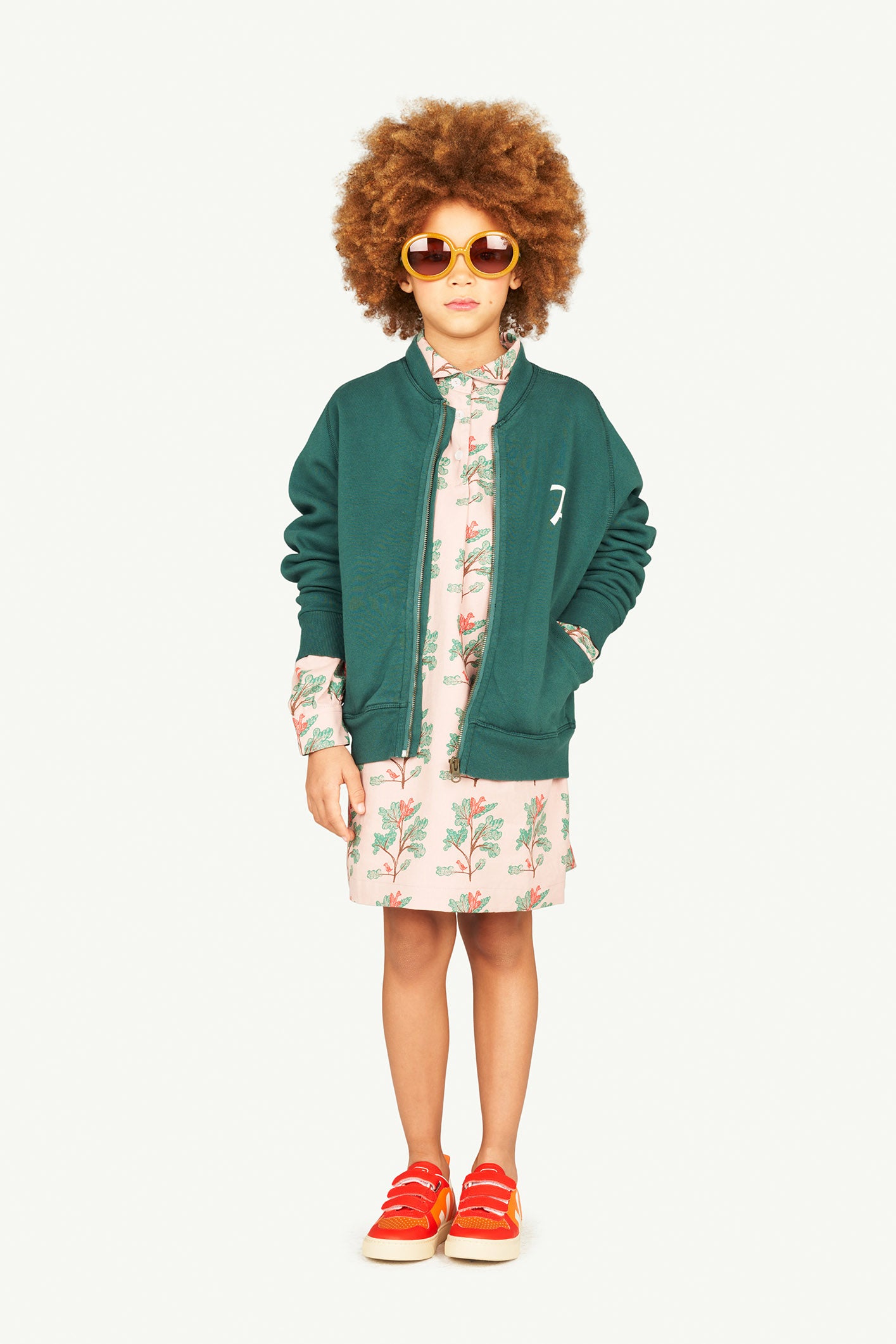 Dark Green Zebra Track Jacket-The Animals Observatory