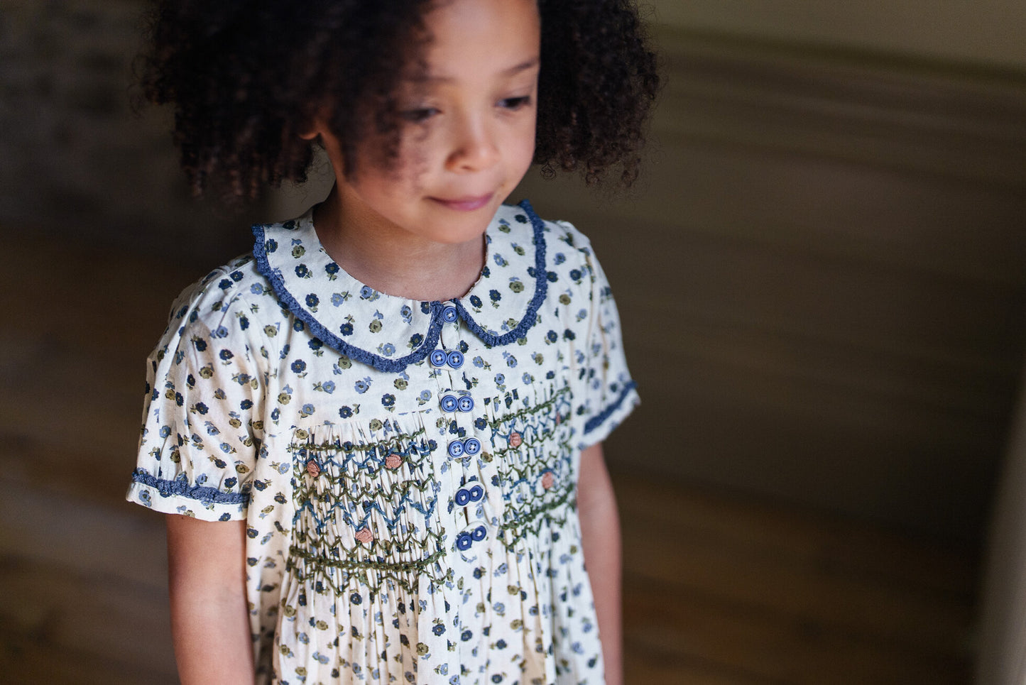 Elizabeth Dress Daisy Floral-Little Cotton Clothes