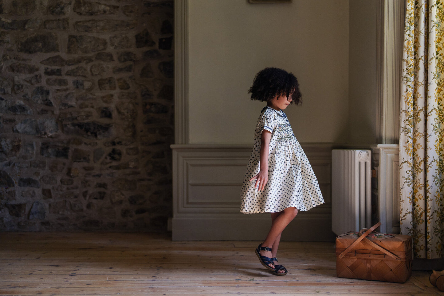 Elizabeth Dress Daisy Floral-Little Cotton Clothes