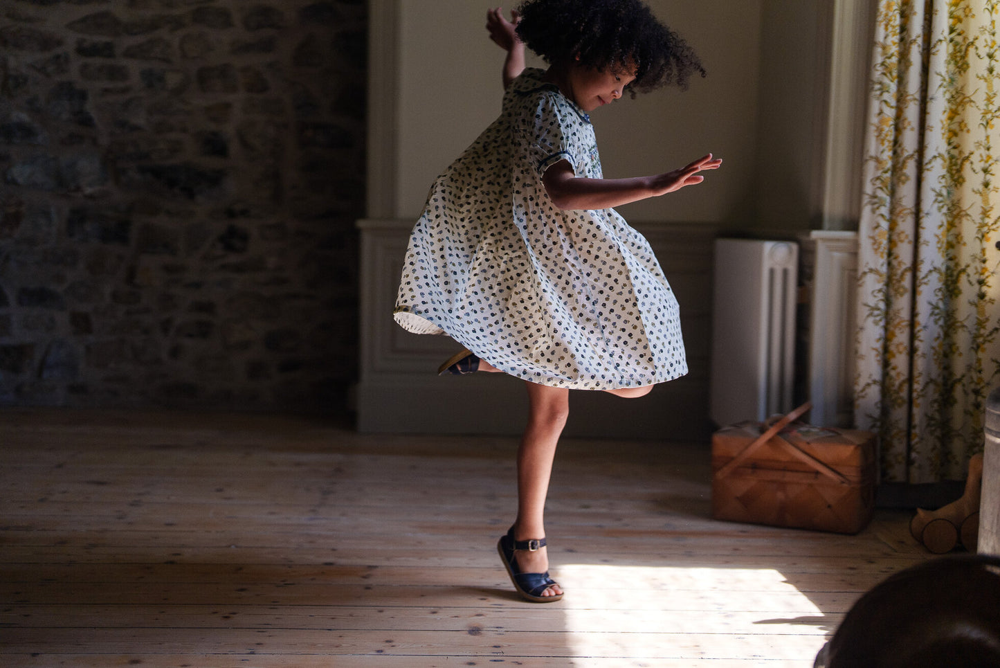 Elizabeth Dress Daisy Floral-Little Cotton Clothes