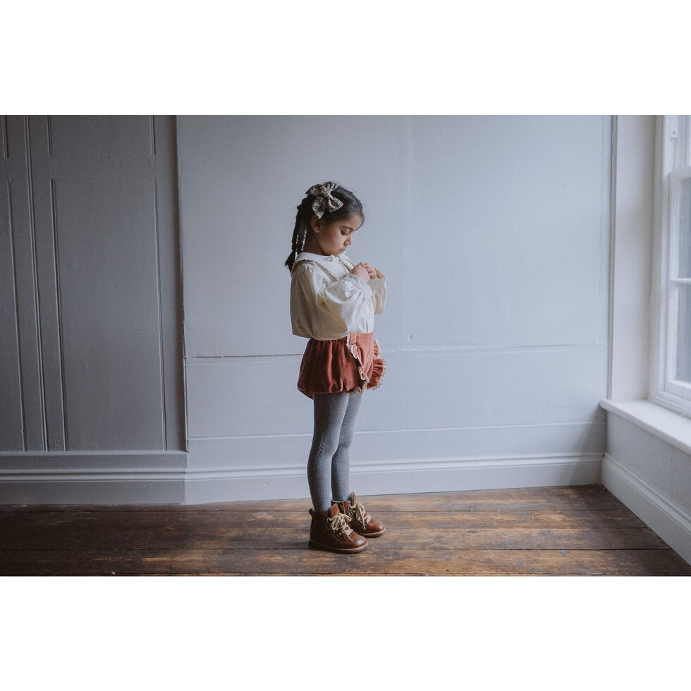 Organic Helga Blouse ,Chalk-Little Cotton Clothes