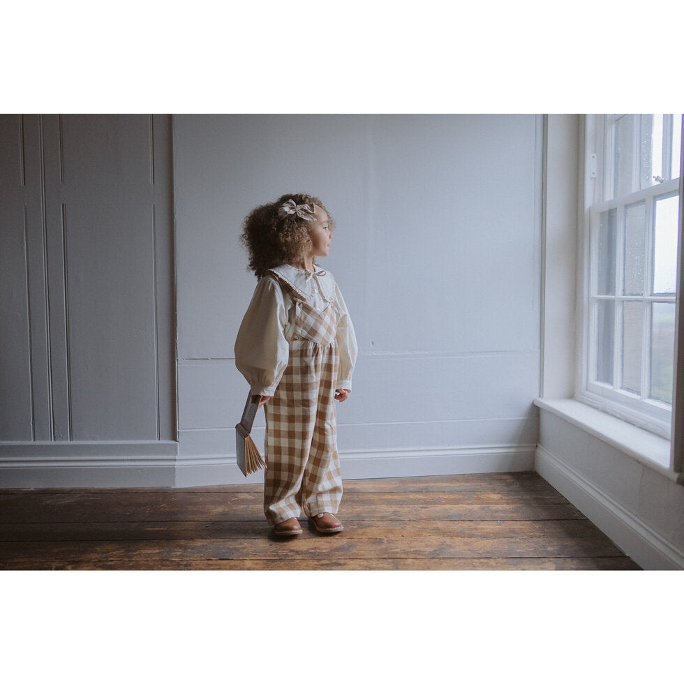 Organic Helga Blouse ,Chalk-Little Cotton Clothes