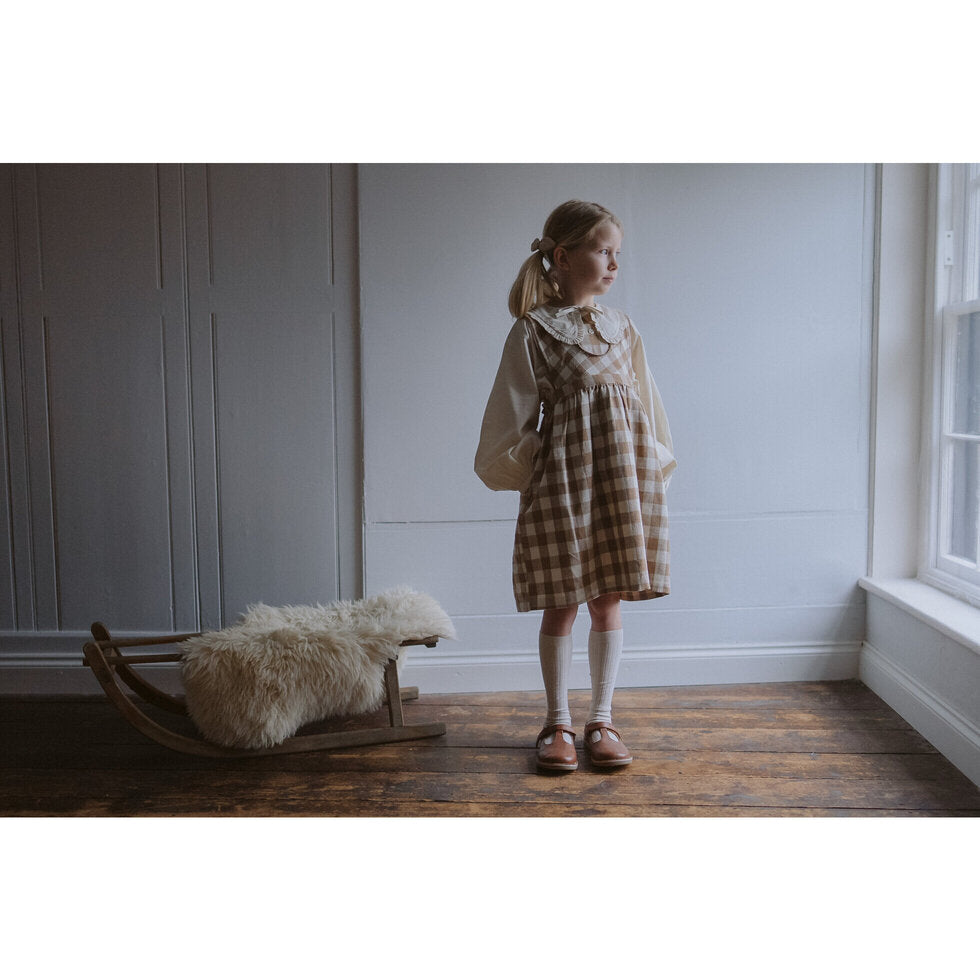 Organic Helga Blouse ,Chalk-Little Cotton Clothes