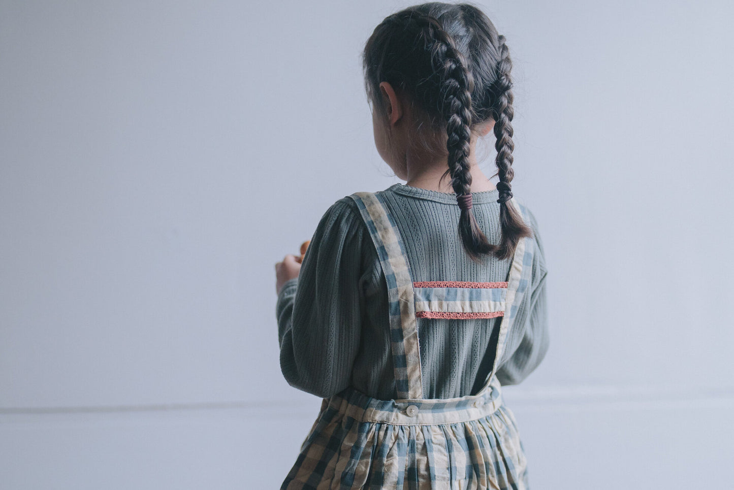 Organic Heidi Skirt ,Seersucker Gingham Fog-Little Cotton Clothes