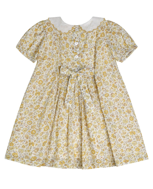 Ruby Dress  meadow floral in sherbert-Little Cotton Clothes