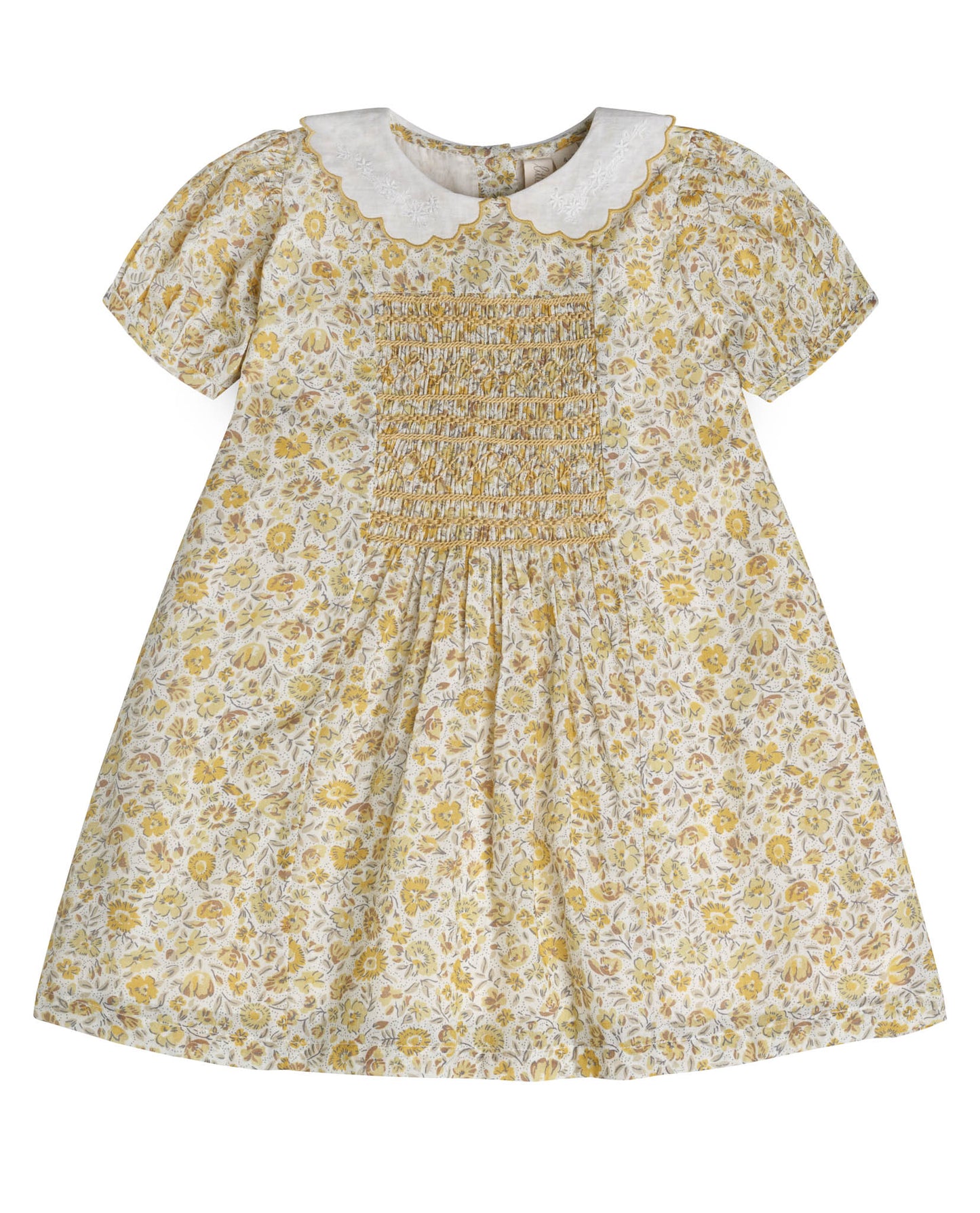 Ruby Dress  meadow floral in sherbert-Little Cotton Clothes