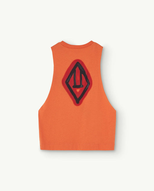 Orange Prawn Tank Top