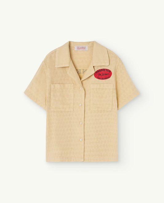 Beige Kangaroo Short Sleeve Shirt