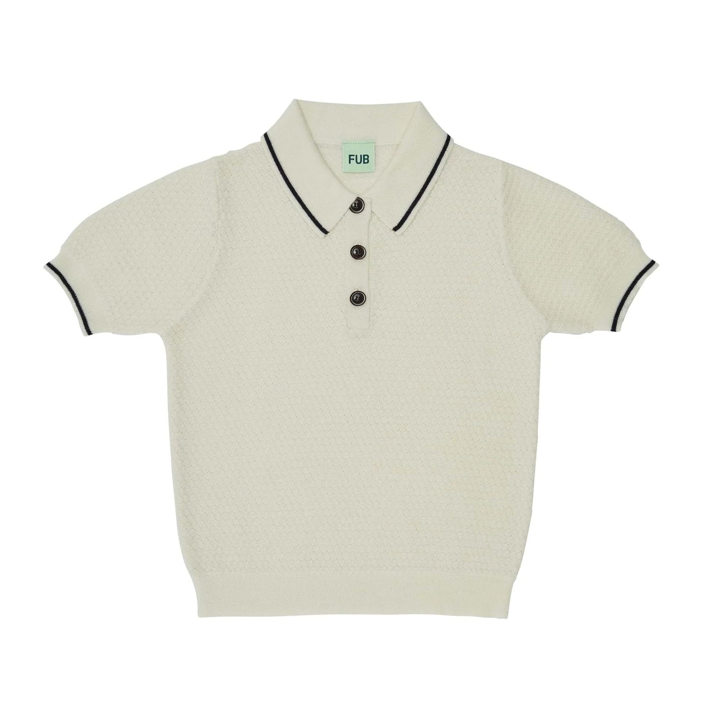 Pique Polo, Ecru- Fub