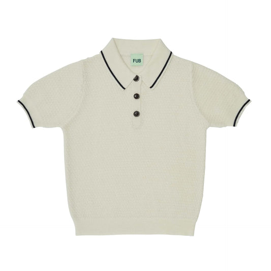 Pique Polo, Ecru- Fub