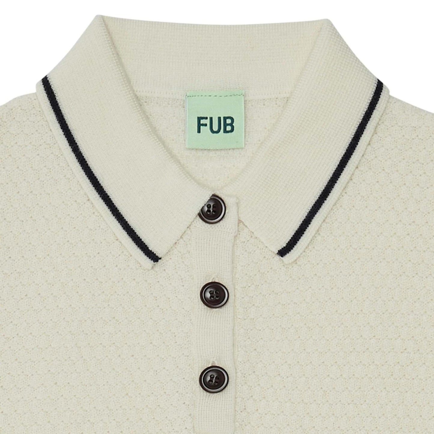 Pique Polo, Ecru- Fub