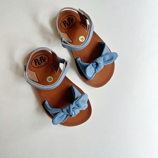 Blum Bow Sandals, Blue- PèPè