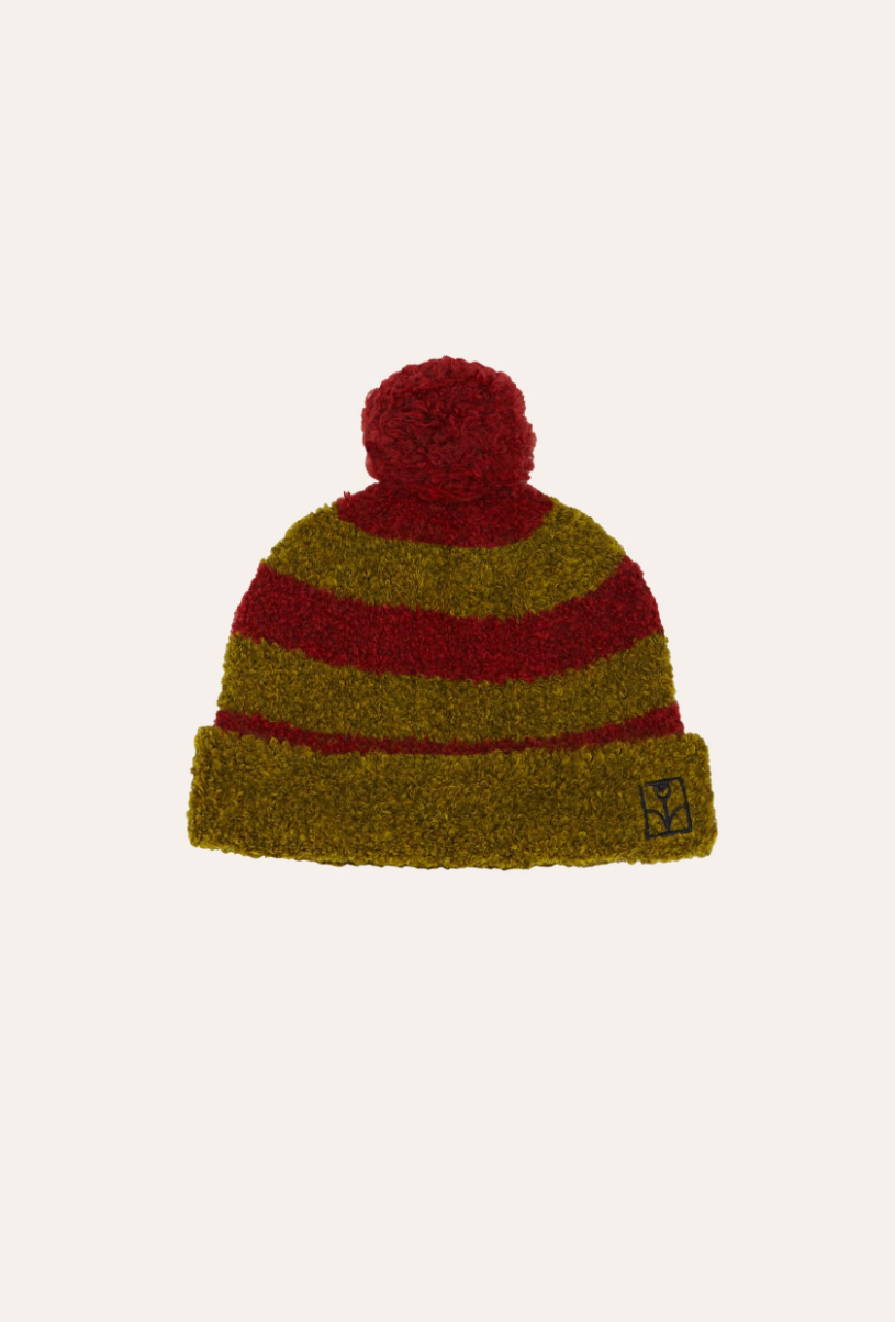 Red Striped Kids Beanie - The Campamento