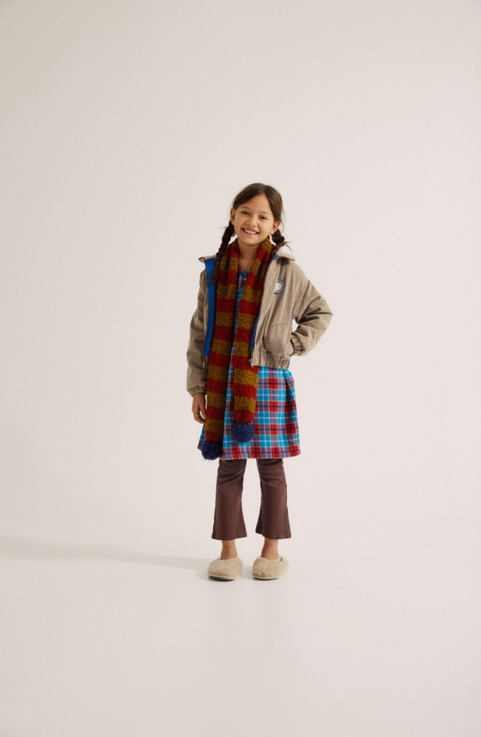 Red Striped Kids Scarf- The Campamento
