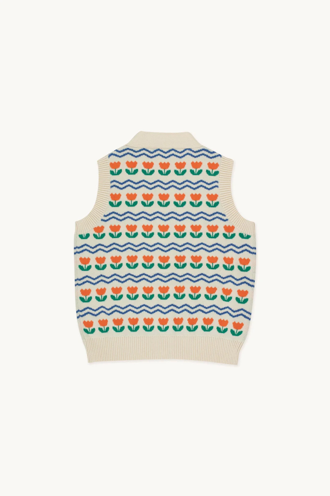 Flower Vest, Light Cream- Tiny Cottons