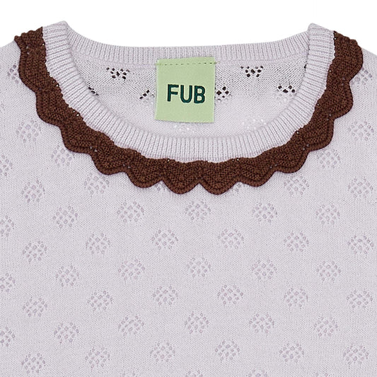 Pointelle T-shirt, Ametyst - Fub