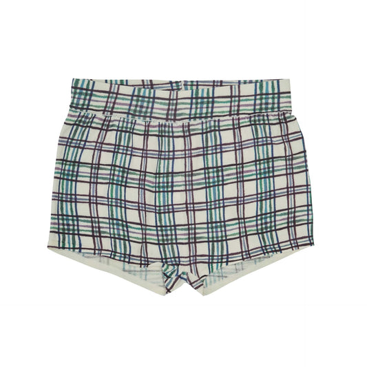 Printed Beach Shorts, multi check- Fub