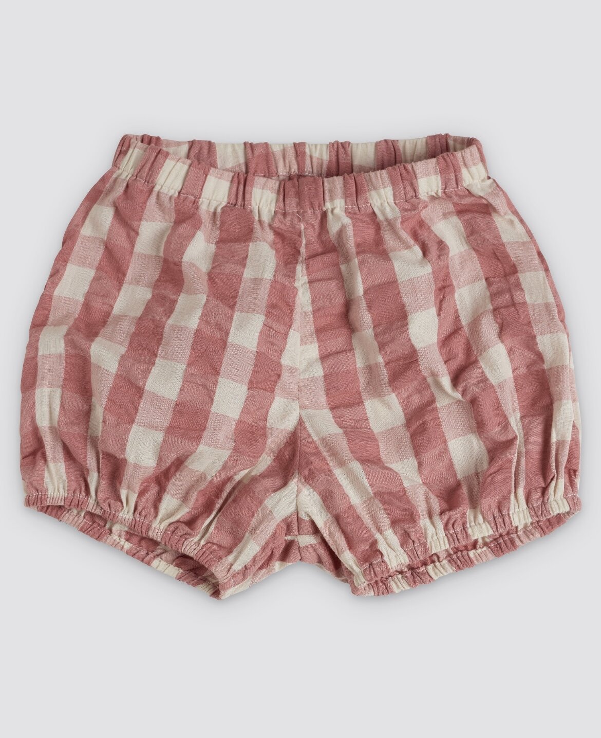 Poppy Bloomers seersucker gingham in seagrass-Little Cotton Clothes