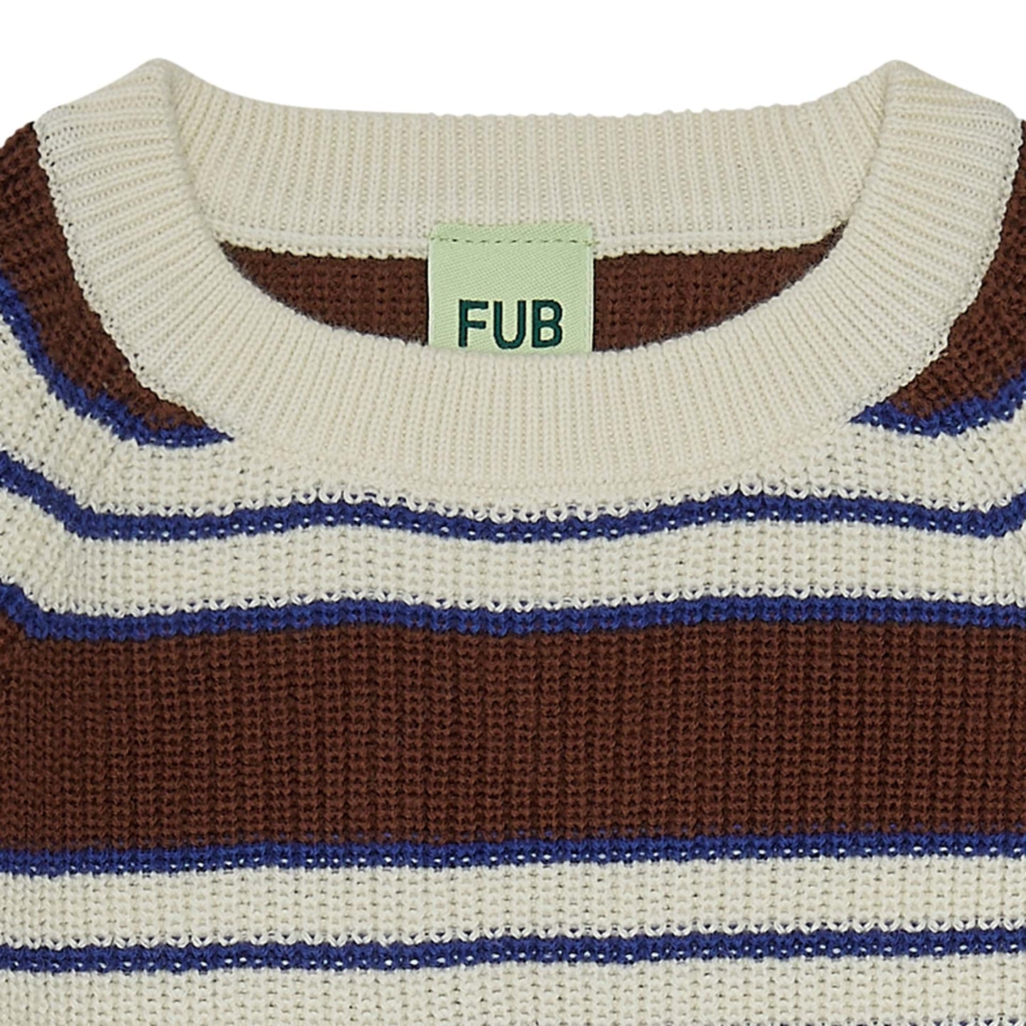 Rib Sweater, maroon/cobolt/ecru- Fub