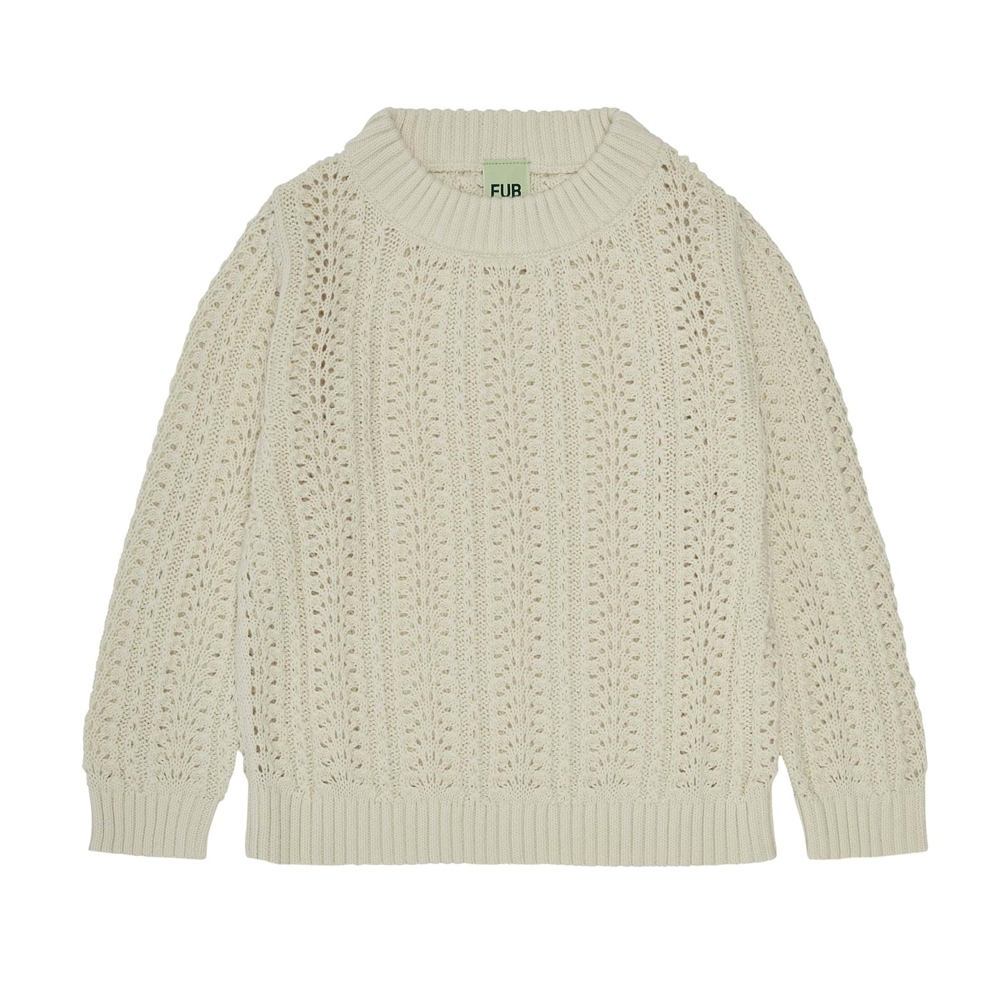 Pointelle Sweater, ecru- Fub