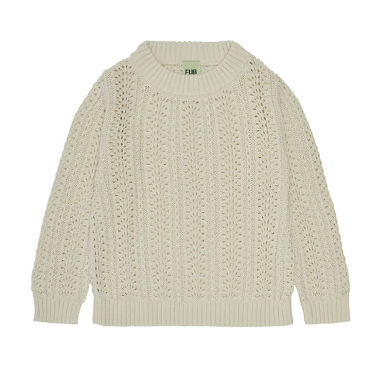 Pointelle Sweater, ecru- Fub