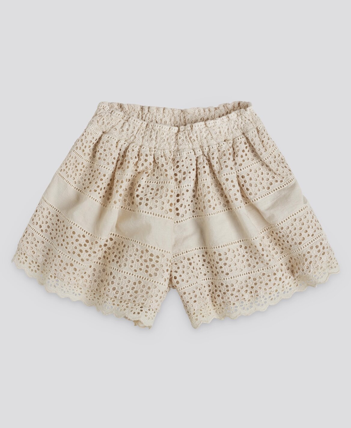 Coco Culottes broderie Anglaise in oat-Little Cotton Clothes