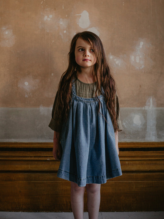 The Oversized Denim Pinafore-The Simple Folk