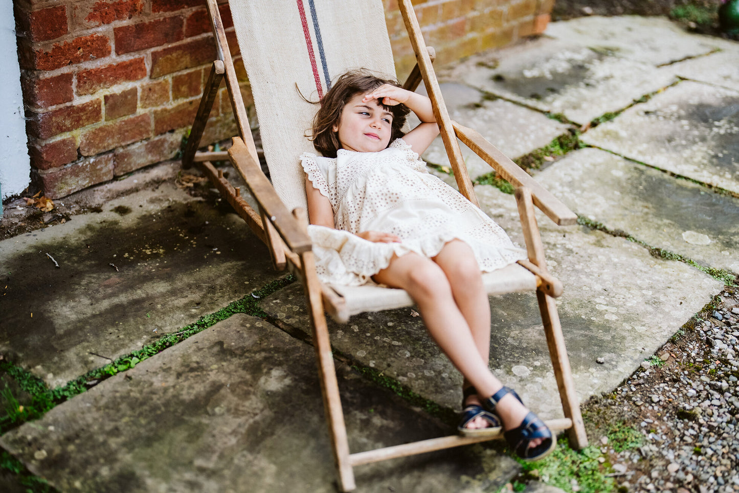Avery Dress Broderie Anglaise in oat-Little Cotton Clothes