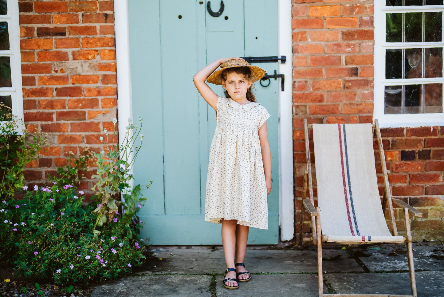 Olivia Dress basket floral-Little Cotton Clothes