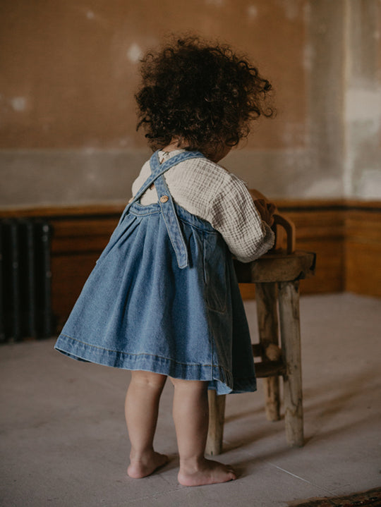 The Oversized Denim Pinafore-The Simple Folk