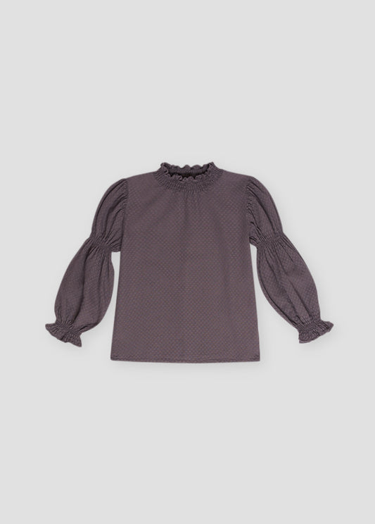 Brigitte Blouse Plum-The New Society