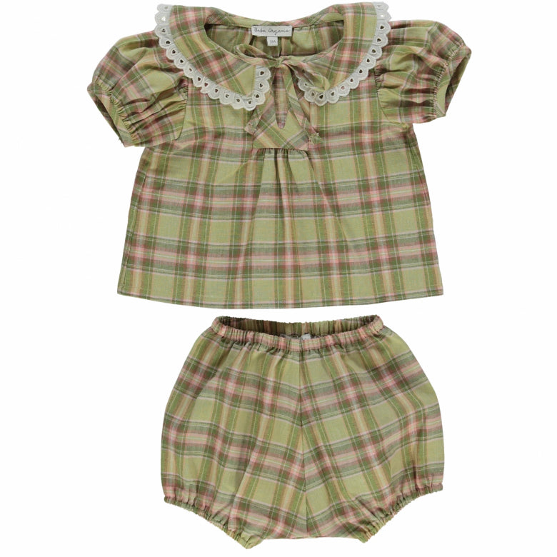 Annie Set Picnic check-Bebe Organic