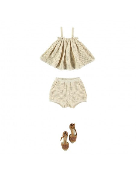 Short ,Ecru Jaquard- Belle Chiara
